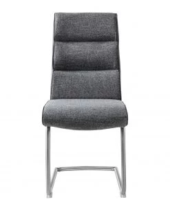 Fredriks Freischwinger Abenra - Strukturstoff / Stahl - Edelstahl - Grau - 2er Set -Deutschland Stühle Verkaufs-Shop 1000169170 191009 13120000009 DETAILS P000000001000169170 2