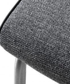 Fredriks Freischwinger Abenra - Strukturstoff / Stahl - Edelstahl - Grau - 2er Set -Deutschland Stühle Verkaufs-Shop 1000169170 191009 13120000012 DETAILS P000000001000169170 2