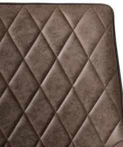 Fredriks Freischwinger Saval III (2er Set) - Kunstleder / Edelstahl - Vintage Braun -Deutschland Stühle Verkaufs-Shop 1000169676 191004 07033400026 DETAILS P000000001000169676