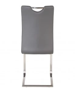 Fredriks Freischwinger Ratos (2er-Set) - Kunstleder / Edelstahl - Grau -Deutschland Stühle Verkaufs-Shop 1000169679 220819 045 DETAILS P000000001000169679