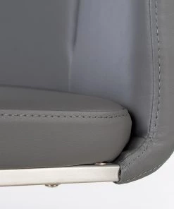 Fredriks Freischwinger Ratos (2er-Set) - Kunstleder / Edelstahl - Grau -Deutschland Stühle Verkaufs-Shop 1000169679 220819 053 DETAILS P000000001000169679