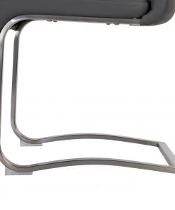 Fredriks Freischwinger Ratos (2er-Set) - Kunstleder / Edelstahl - Grau -Deutschland Stühle Verkaufs-Shop 1000169679 220819 055 DETAILS P000000001000169679