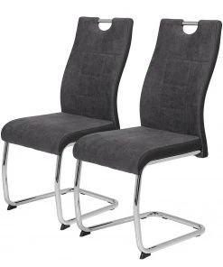 Loftscape Freischwinger La Luna - Anthrazit - 2er Set