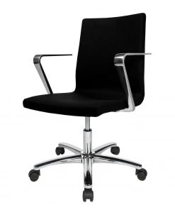 Topstar Bürodrehstuhl Cube III - Webstoff / Stahl - Chrom - Schwarz