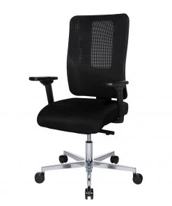 Topstar Bürodrehstuhl Sitness Open X Deluxe I - Mesh / Webstoff - Schwarz / Chrom