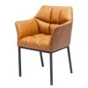 Kare Design Armlehnenstuhl Thinktank - Kunstleder / Stahl - Cognac / Schwarz