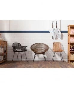 Kare Design Esszimmerstuhl Ko Lanta - Rattan / Eisen - Natur / Schwarz -Deutschland Stühle Verkaufs-Shop 1000174193 190515 06332000078 MOOD GALLERYIMAGES P000000001000174193 mood