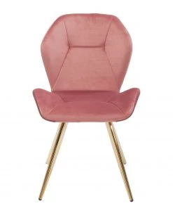 Kare Design Polsterstuhl Viva - Samt / Metall - Gold - Rosa -Deutschland Stühle Verkaufs-Shop 1000174202 190515 06332800147 GALLERYIMAGES P000000001000174202