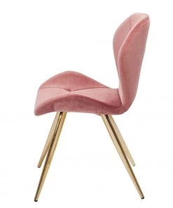 Kare Design Polsterstuhl Viva - Samt / Metall - Gold - Rosa -Deutschland Stühle Verkaufs-Shop 1000174202 190515 06332800148 GALLERYIMAGES P000000001000174202
