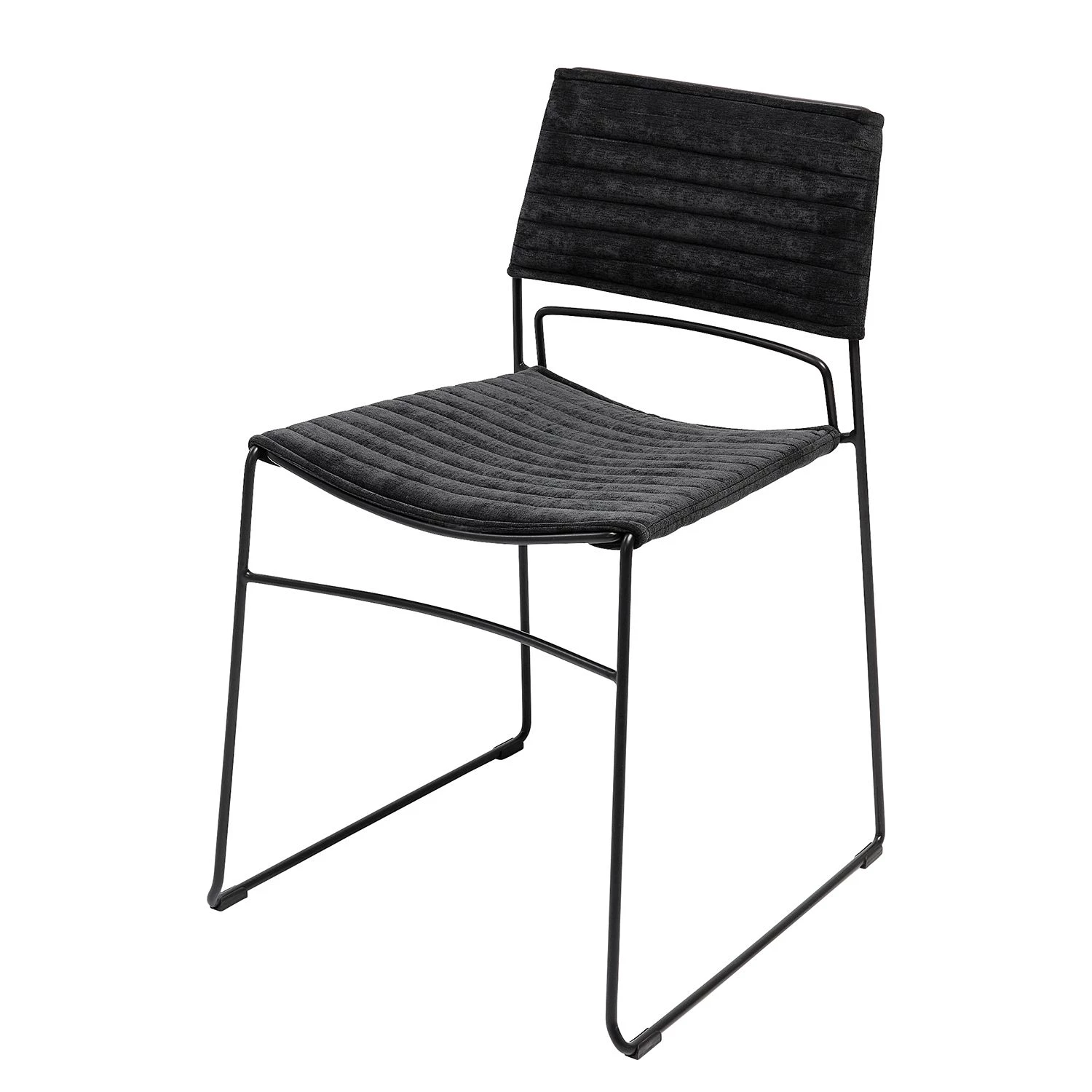 Kare Design Esszimmerstuhl Hugo - Samt / Metall - Schwarz 1 Kare Design Esszimmerstuhl Hugo - Samt / Metall - Schwarz