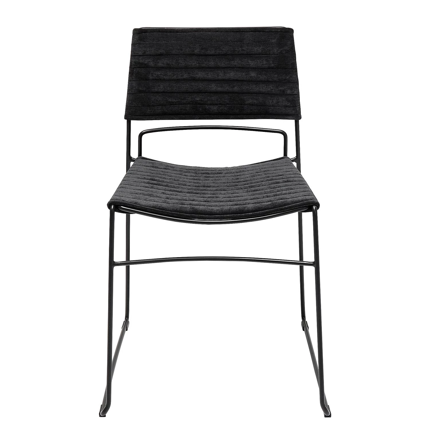 Kare Design Esszimmerstuhl Hugo - Samt / Metall - Schwarz 2 Kare Design Esszimmerstuhl Hugo - Samt / Metall - Schwarz – Bild 2