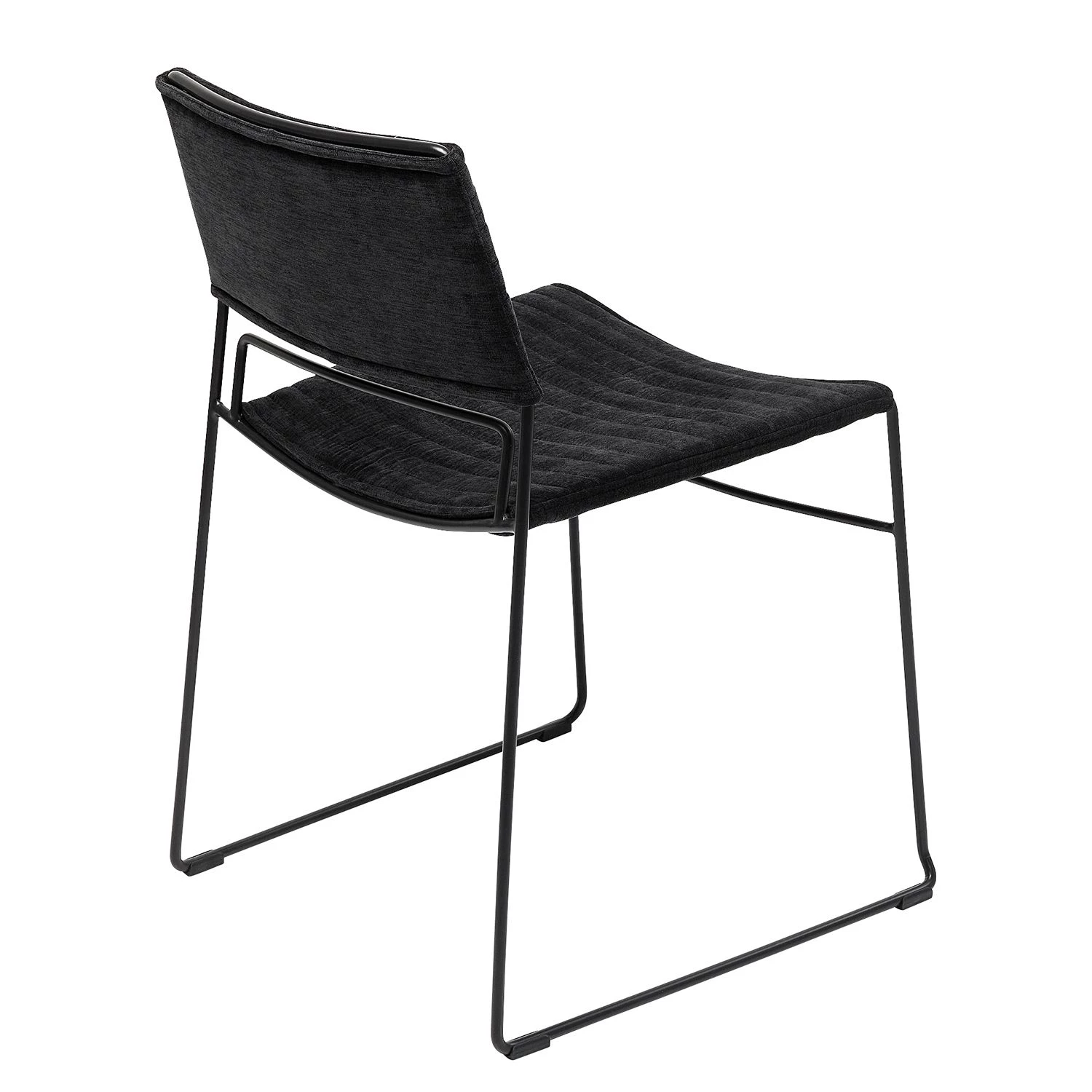 Kare Design Esszimmerstuhl Hugo - Samt / Metall - Schwarz 5 Kare Design Esszimmerstuhl Hugo - Samt / Metall - Schwarz – Bild 5