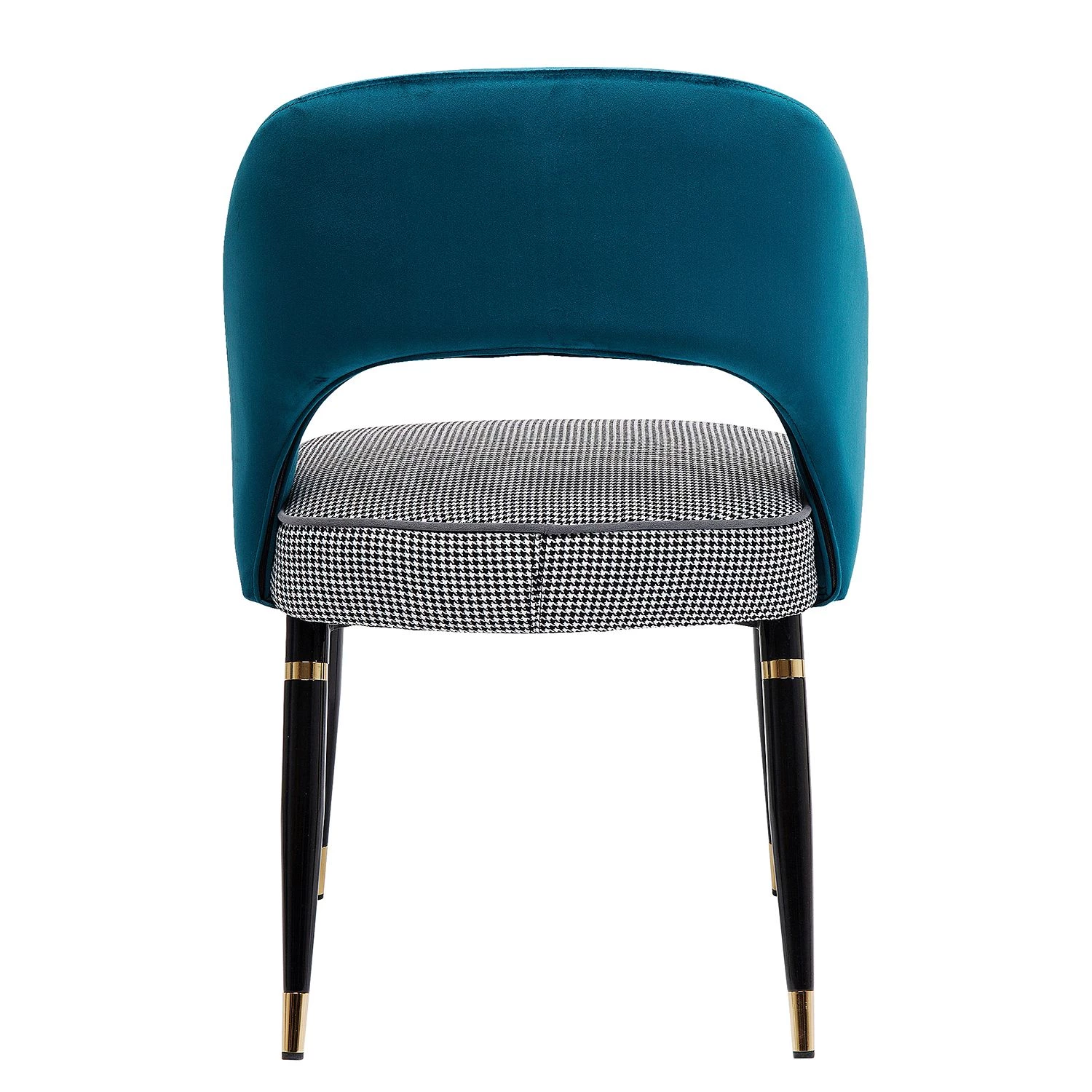 Kare Design Polsterstuhl Samantha - Webstoff / Samt - Grau / Türkis 5 Kare Design Polsterstuhl Samantha - Webstoff / Samt - Grau / Türkis – Bild 5