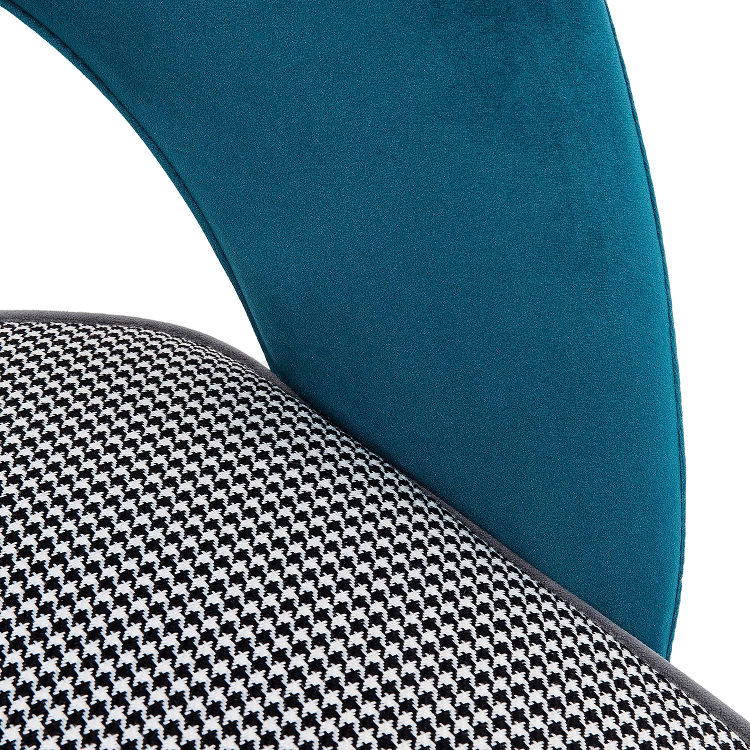 Kare Design Polsterstuhl Samantha - Webstoff / Samt - Grau / Türkis 7 Kare Design Polsterstuhl Samantha - Webstoff / Samt - Grau / Türkis – Bild 7