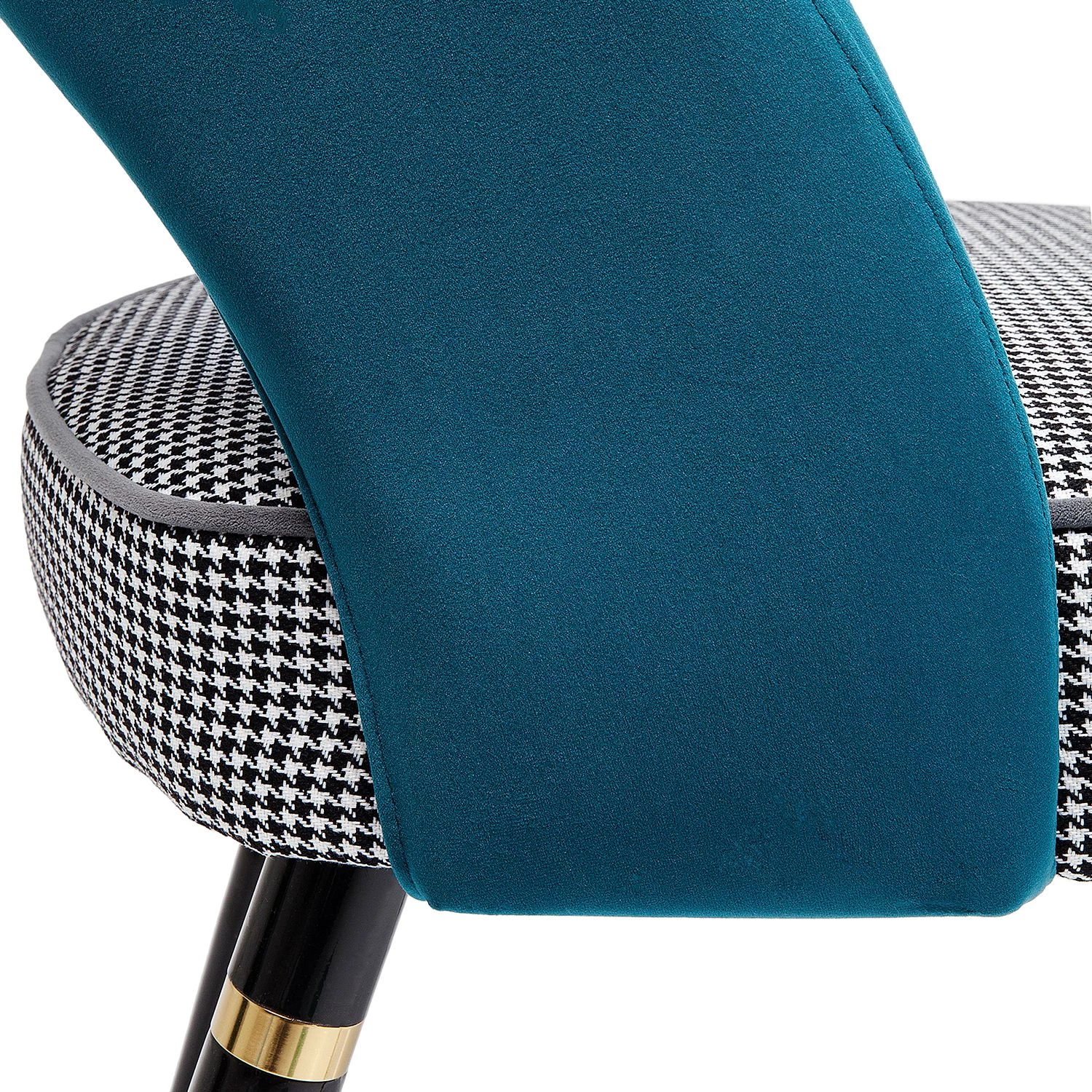 Kare Design Polsterstuhl Samantha - Webstoff / Samt - Grau / Türkis 8 Kare Design Polsterstuhl Samantha - Webstoff / Samt - Grau / Türkis – Bild 8