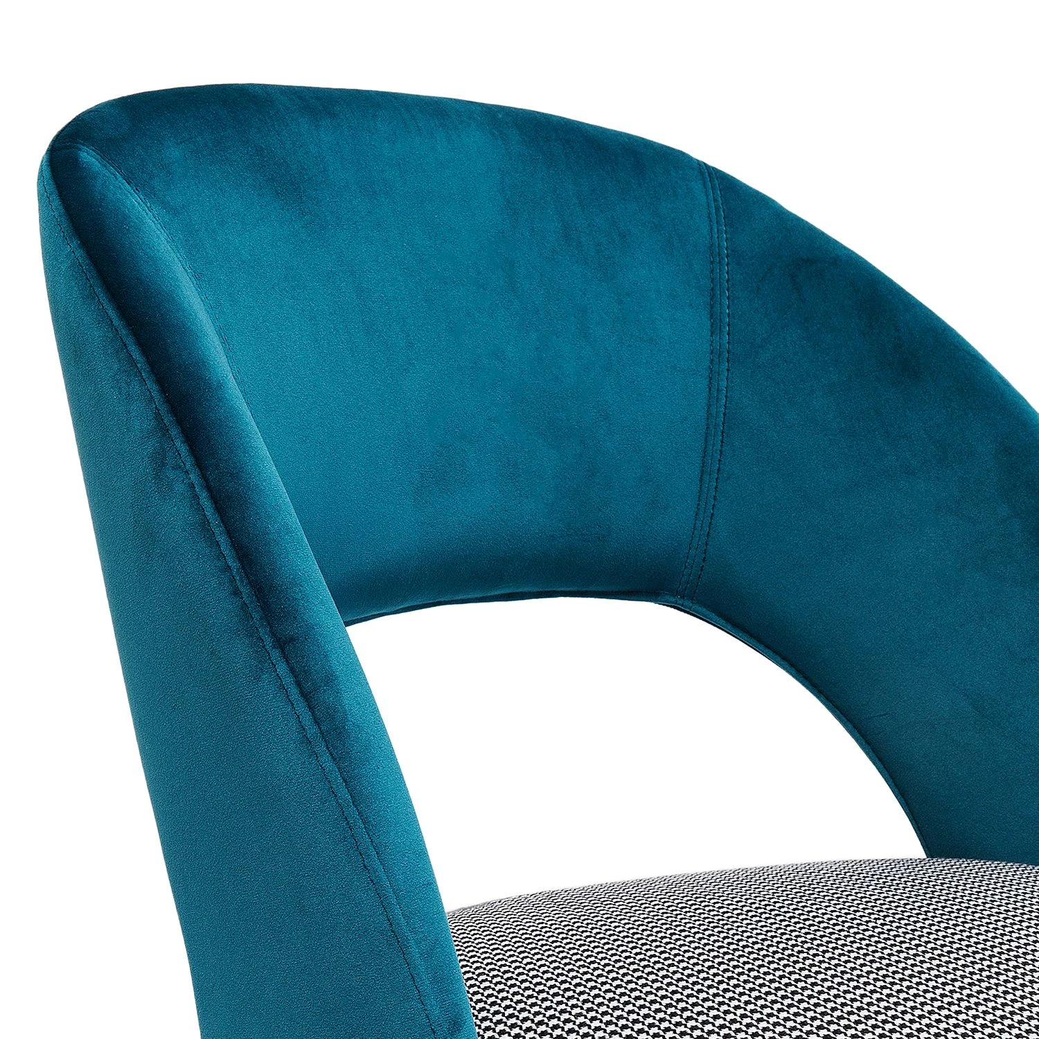 Kare Design Polsterstuhl Samantha - Webstoff / Samt - Grau / Türkis 9 Kare Design Polsterstuhl Samantha - Webstoff / Samt - Grau / Türkis – Bild 9