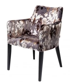 Kare Design Armlehnenstuhl Black Mode II - Samt / Buche massiv - Schwarz