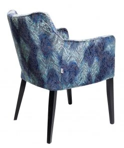 Kare Design Armlehnenstuhl Black Mode - Samt / Buche massiv - Schwarz - Blau -Deutschland Stühle Verkaufs-Shop 1000174213 190515 06334100258 GALLERYIMAGES P000000001000174213