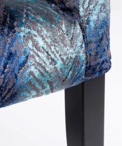 Kare Design Armlehnenstuhl Black Mode - Samt / Buche massiv - Schwarz - Blau -Deutschland Stühle Verkaufs-Shop 1000174213 190515 06334200262 GALLERYIMAGES P000000001000174213