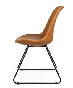 Tenzo Esszimmerstuhl Gina I (2er-Set) - Kunstleder / Metall - Vintage Cognac / Schwarz -Deutschland Stühle Verkaufs-Shop 1000175508 190614 06463700019 GALLERYIMAGES P000000001000175508