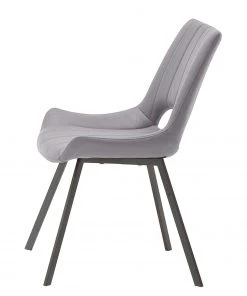 Loftscape Esszimmerstuhl Gingin (2er-Set) - Microfaser / Metall - Anthrazit - Lichtgrau -Deutschland Stühle Verkaufs-Shop 1000176433 190701 15483500026 GALLERYIMAGES P000000001000176433