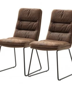 Red Living Esszimmerstuhl Parks (2er-Set) - Vintage Braun