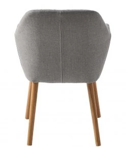 Mørteens Armlehnenstuhl Amalis - Webstoff / Eiche massiv - Hellgrau / Eiche -Deutschland Stühle Verkaufs-Shop 1000176578 191017 10280500011 DETAILS P000000001000176578