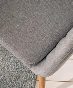 Mørteens Armlehnenstuhl Amalis - Webstoff / Eiche massiv - Hellgrau / Eiche -Deutschland Stühle Verkaufs-Shop 1000176578 200212 11371700006 DETAILS P000000001000176578