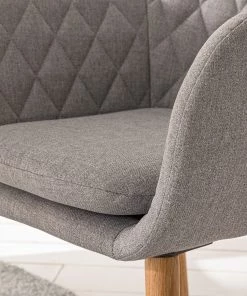 Mørteens Armlehnenstuhl Amalis - Webstoff / Eiche massiv - Hellgrau / Eiche -Deutschland Stühle Verkaufs-Shop 1000176578 200212 11371700008 DETAILS P000000001000176578