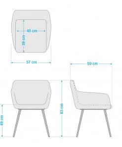 Mørteens Armlehnenstuhl Amalis - Webstoff / Eiche massiv - Hellgrau / Eiche -Deutschland Stühle Verkaufs-Shop 1000176578 201013 14342400088 SKETCH DETAILS P000000001000176578 sketch