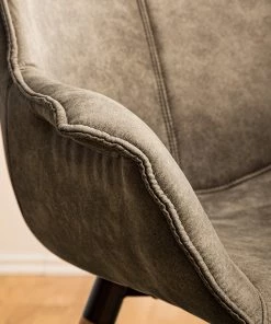 Ars manufacti Armlehnenstuhl Kantii I - Microfaser / Eiche massiv - Eiche - Vintage Kieselgrau - Einzelstuhl -Deutschland Stühle Verkaufs-Shop 1000176705 200302 11494000011 DETAILS P000000001000176705