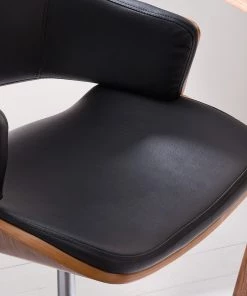 Studio Copenhagen Bürodrehstuhl Elzito - Kunstleder / Stahl - Schwarz / Chrom -Deutschland Stühle Verkaufs-Shop 1000176721 190614 12071600105 GALLERYIMAGES P000000001000176721