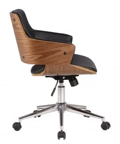 Studio Copenhagen Bürodrehstuhl Elzito - Kunstleder / Stahl - Schwarz / Chrom -Deutschland Stühle Verkaufs-Shop 1000176721 190614 12071700108 GALLERYIMAGES P000000001000176721