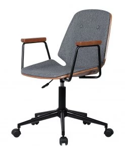 Studio Copenhagen Bürodrehstuhl Ganalu I - Webstoff / Stahl - Grau / Walnuss