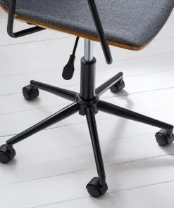 Studio Copenhagen Bürodrehstuhl Ganalu I - Webstoff / Stahl - Grau / Walnuss -Deutschland Stühle Verkaufs-Shop 1000176722 190614 12071900122 GALLERYIMAGES P000000001000176722