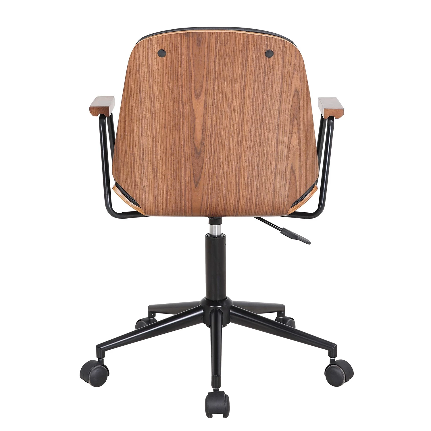 Mørteens Bürodrehstuhl Ganalu II - Kunstleder / Metall - Schwarz / Walnuss 5 Mørteens Bürodrehstuhl Ganalu II - Kunstleder / Metall - Schwarz / Walnuss – Bild 5