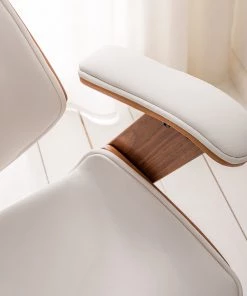 Fredriks Bürodrehstuhl Viiki - Kunstleder / Stahl - Weiß / Walnuss -Deutschland Stühle Verkaufs-Shop 1000176727 210212 13382900010 DETAILS P000000001000176727 2