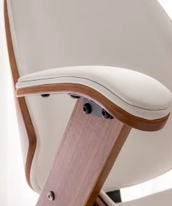 Fredriks Bürodrehstuhl Viiki - Kunstleder / Stahl - Weiß / Walnuss -Deutschland Stühle Verkaufs-Shop 1000176727 210212 13382900011 DETAILS P000000001000176727 2