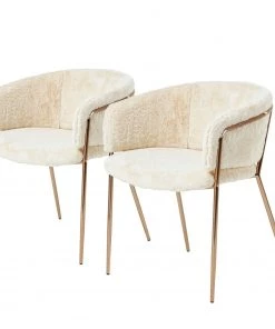 Jack & Alice Armlehnenstuhl Vilhena III (2er-Set) - Creme