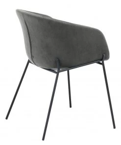 Norrwood Armlehnenstuhl Baxa II - Samt / Stahl - Schwarz - Grau -Deutschland Stühle Verkaufs-Shop 1000176896 190614 06442200046 GALLERYIMAGES P000000001000176896