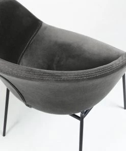 Norrwood Armlehnenstuhl Baxa II - Samt / Stahl - Schwarz - Grau -Deutschland Stühle Verkaufs-Shop 1000176896 190614 06442200047 GALLERYIMAGES P000000001000176896