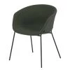 Norrwood Armlehnenstuhl Baxa I - Filz / Stahl - Dunkelgrün