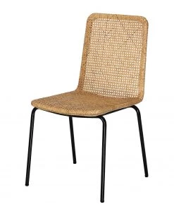 Ars manufacti Esszimmerstuhl Vina II - Rattan / Metall - Wiener Geflecht / Schwarz