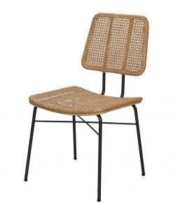 Ars manufacti Esszimmerstuhl Vina I - Rattan / Metall - Wiener Geflecht / Schwarz