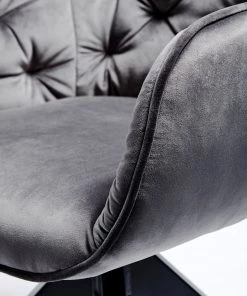 Jack & Alice Esszimmerstuhl Tibas - drehbar - Samt / Stahl - Schwarz - Silbergrau 10 Jack & Alice Esszimmerstuhl Tibas - drehbar - Samt / Stahl - Schwarz - Silbergrau -Deutschland Stühle Verkaufs-Shop 1000178303 190621 06541000005 GALLERYIMAGES P000000001000178303