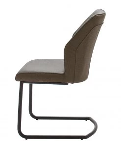 Fredriks Freischwinger Macapa (2er-Set) - Kunstleder / Flachgewebe - Schwarz - Braun -Deutschland Stühle Verkaufs-Shop 1000178999 190725 10290700014 DETAILS P000000001000178999