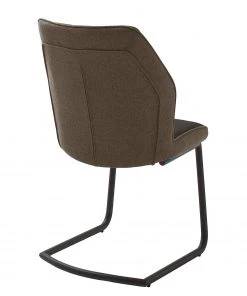 Fredriks Freischwinger Macapa (2er-Set) - Kunstleder / Flachgewebe - Schwarz - Braun -Deutschland Stühle Verkaufs-Shop 1000178999 190725 10290700015 DETAILS P000000001000178999