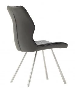 Fredriks Esszimmerstuhl Kiama (2er-Set) - Kunstleder / Flachgewebe - Edelstahl - Anthrazit -Deutschland Stühle Verkaufs-Shop 1000179024 190725 10291400076 DETAILS P000000001000179024