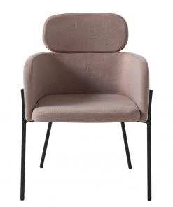 Mørteens Armlehnenstuhl Menly - Webstoff / Metall - Schwarz - Altrosa -Deutschland Stühle Verkaufs-Shop 1000179459 200121 14403000016 DETAILS P000000001000179459