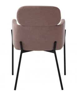 Mørteens Armlehnenstuhl Menly - Webstoff / Metall - Schwarz - Altrosa -Deutschland Stühle Verkaufs-Shop 1000179459 200121 14403000018 DETAILS P000000001000179459